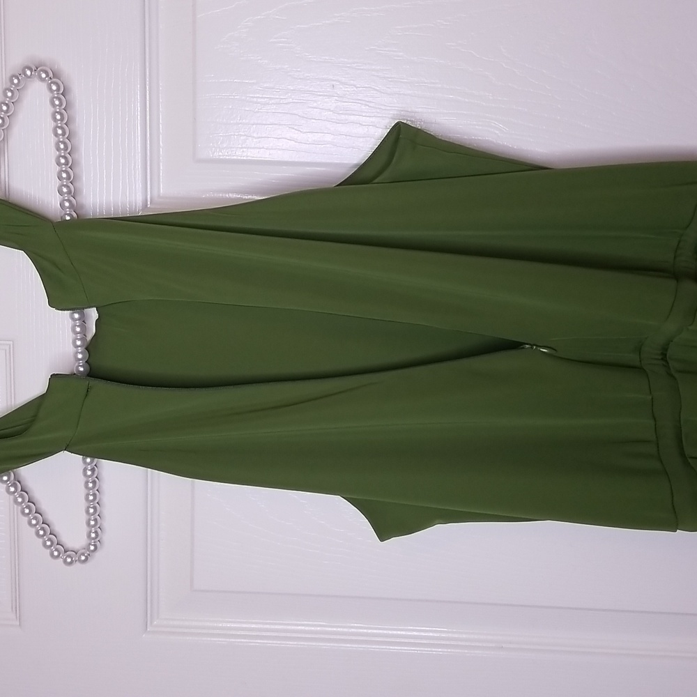 INC Womens Halter Style Green Jumpsuit - Picture 12 of 14